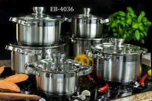 *12pc Edenburg Stainless Steel Cookware Eb 4036