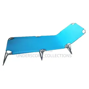 Foldable Lying Bed With a Vibrant Blue Fabric
