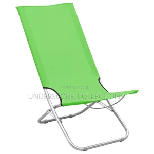 Vidaxl Folding Beach Chair in Bright Green