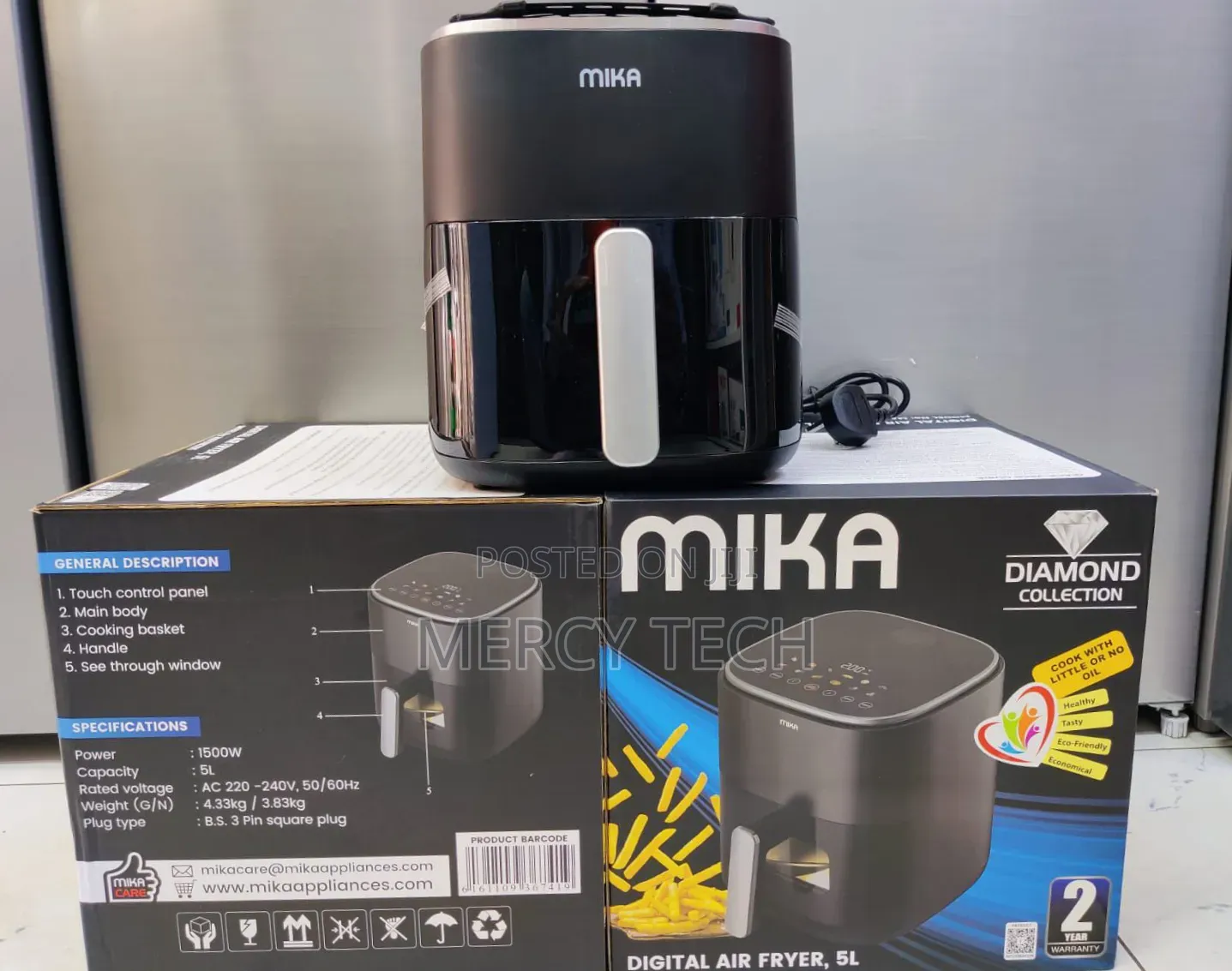 Mika Digital Air Fryer 5l