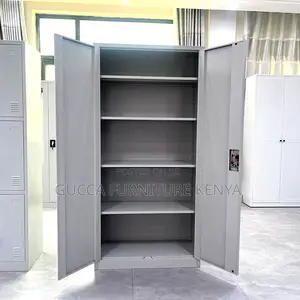 2-Door White Full Metal Storage Office Cabinet