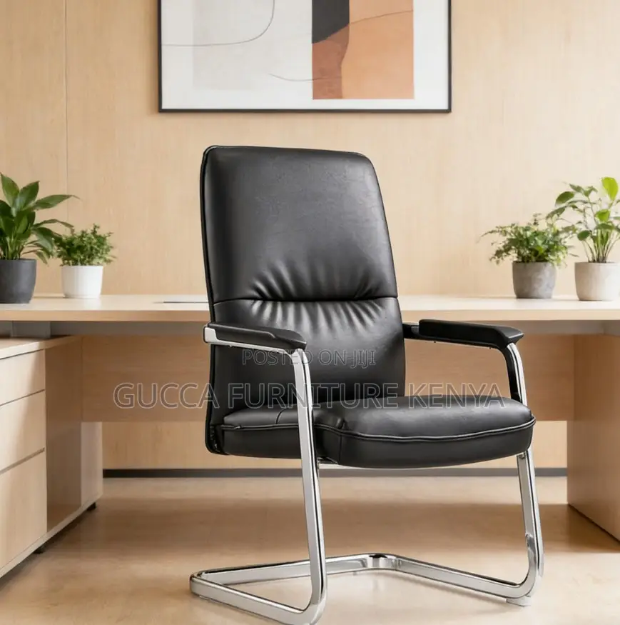 Pu Leather Am Chrome Base Visitor Office Chair