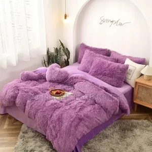 6pc Luxury Designs Velvet Plush Fluffy Duvet Set