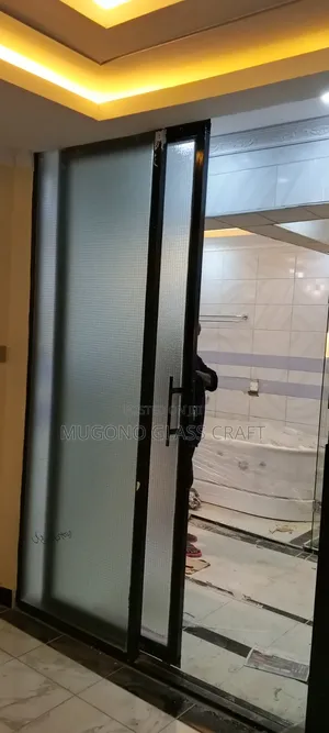 Double Sliding Wired Glass Aluminium Door