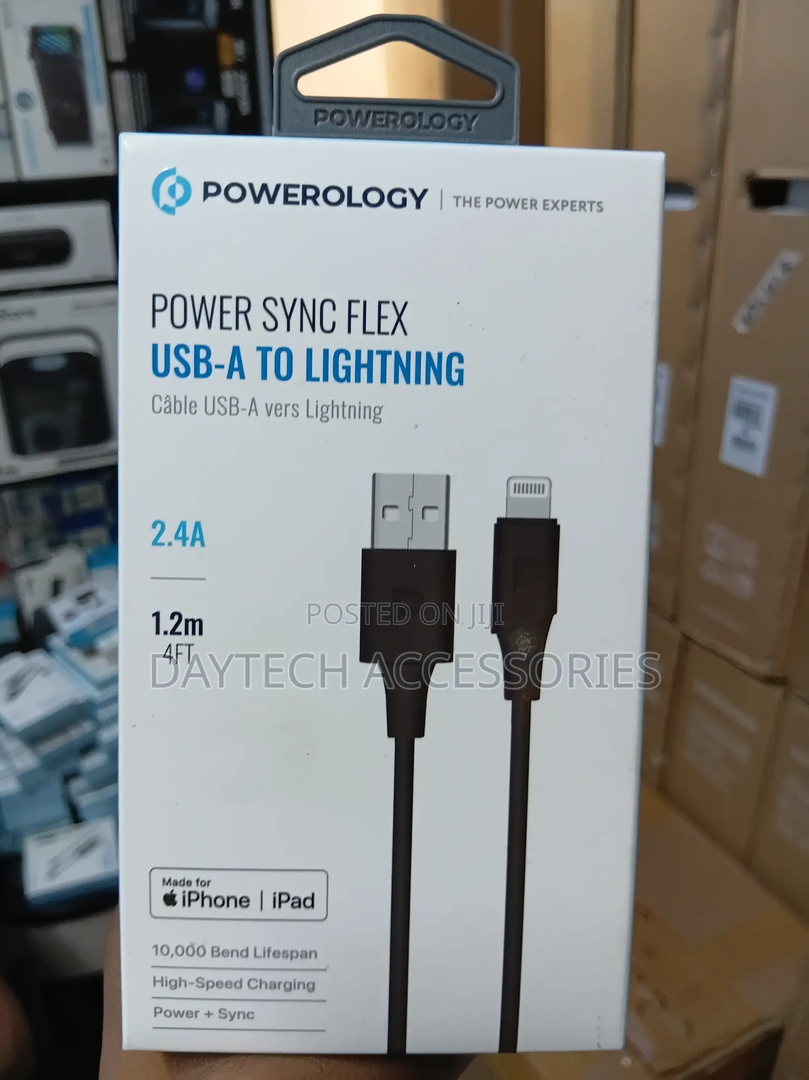 Powerology Usb a to Lightning Fast Charging and Data Sync Cable.