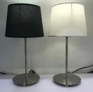 Table Lamp: Decorative Table Lamp With Beige Fabric Shade