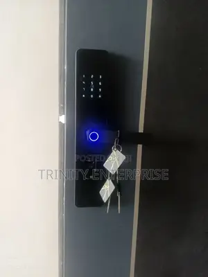 Generic Smart Digital Fingerprint Door Lock - Black Aluminum