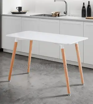 Dining Table: Premium White Rectangular Dining Table
