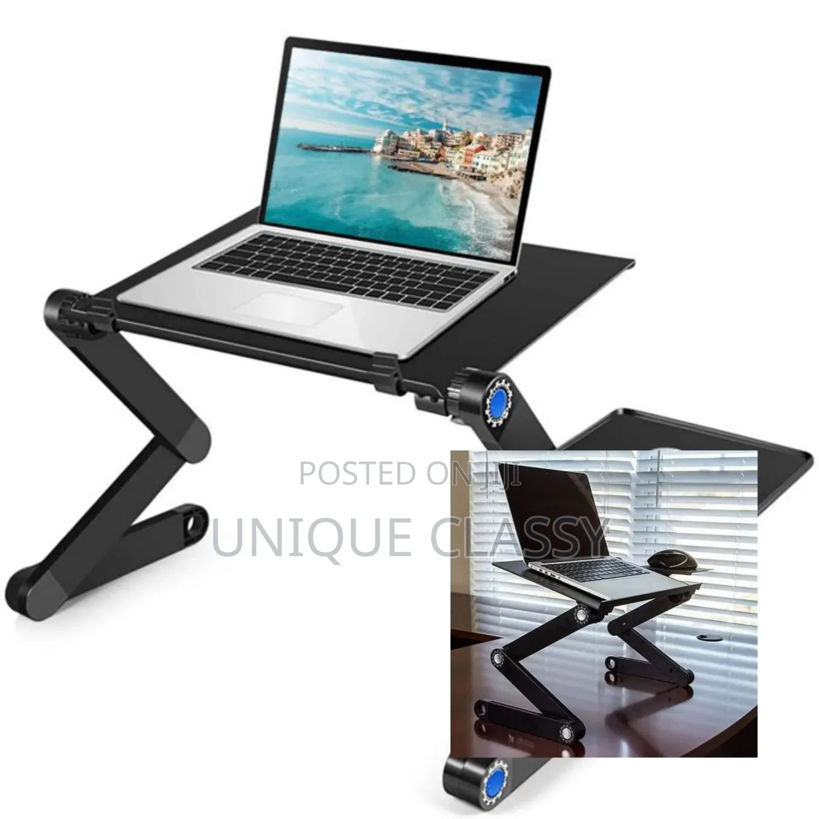Laptop Stand Foldable Metallic Laptop Stand With Fan