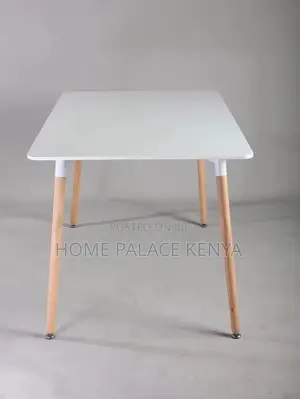 Dining Table: Premium White Rectangular Dining Table