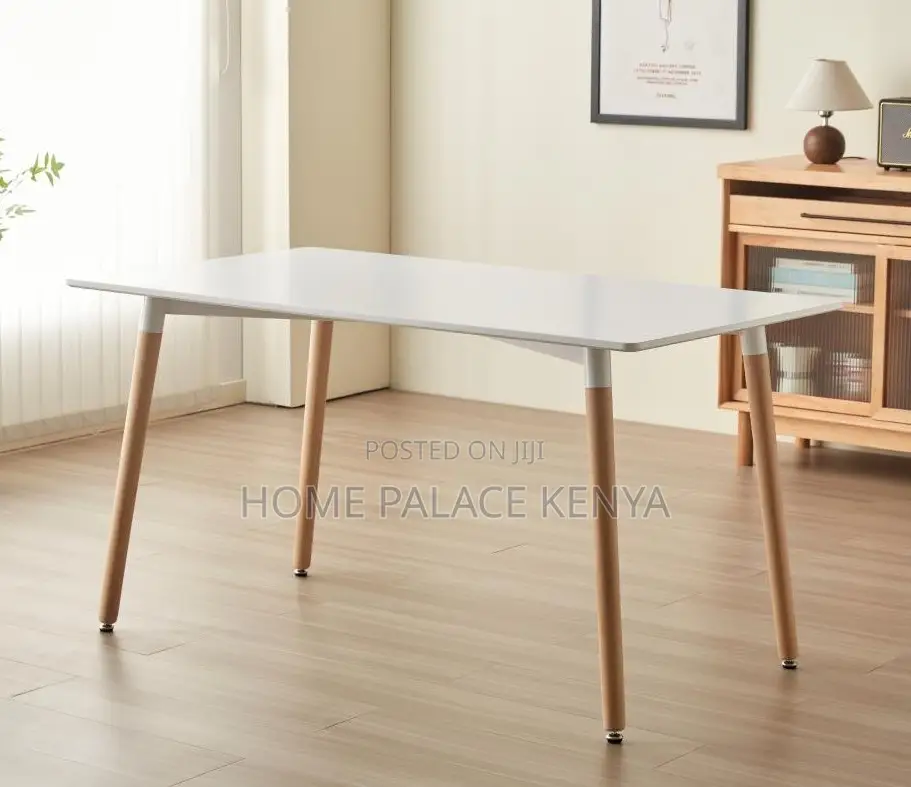 Dining Table: Premium White Rectangular Dining Table