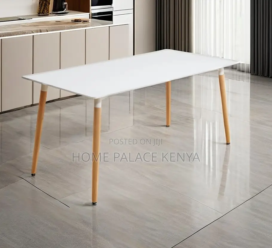 Dining Table: Premium White Rectangular Dining Table
