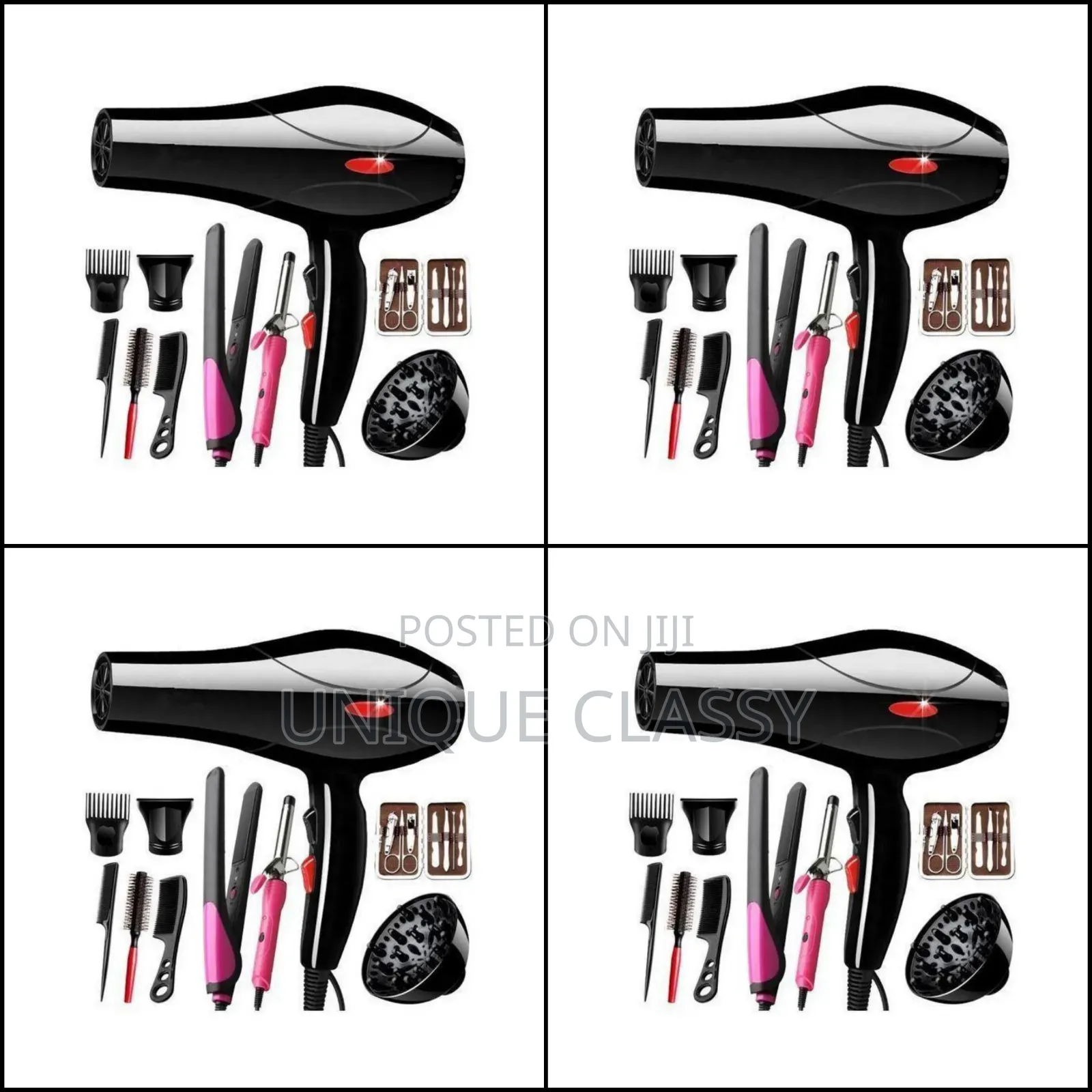 Blow-dry Set With Flat Iron And Curler