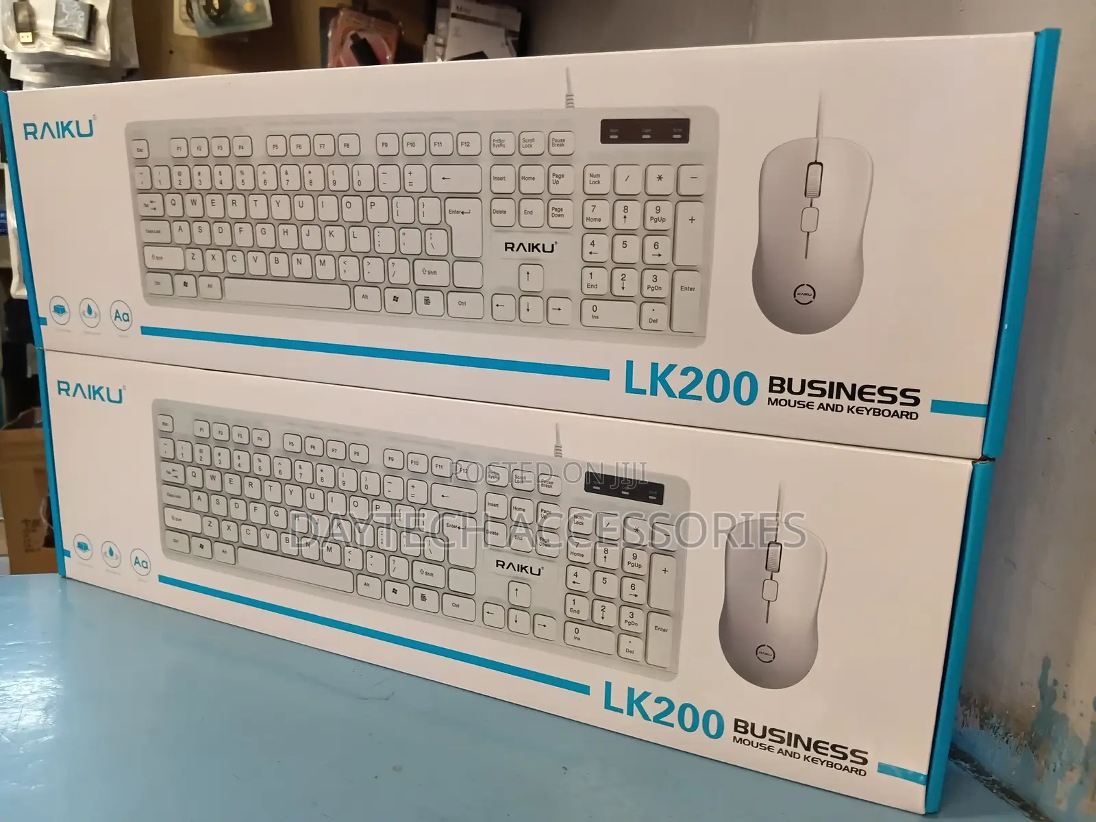 This Is a Raiku Lk200 Wired Membrane Keyboard With Mouse - White