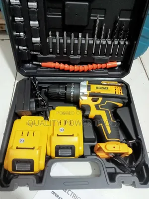 Dewalt Branded Cordless Drill Set Packaged in a Black Carrying