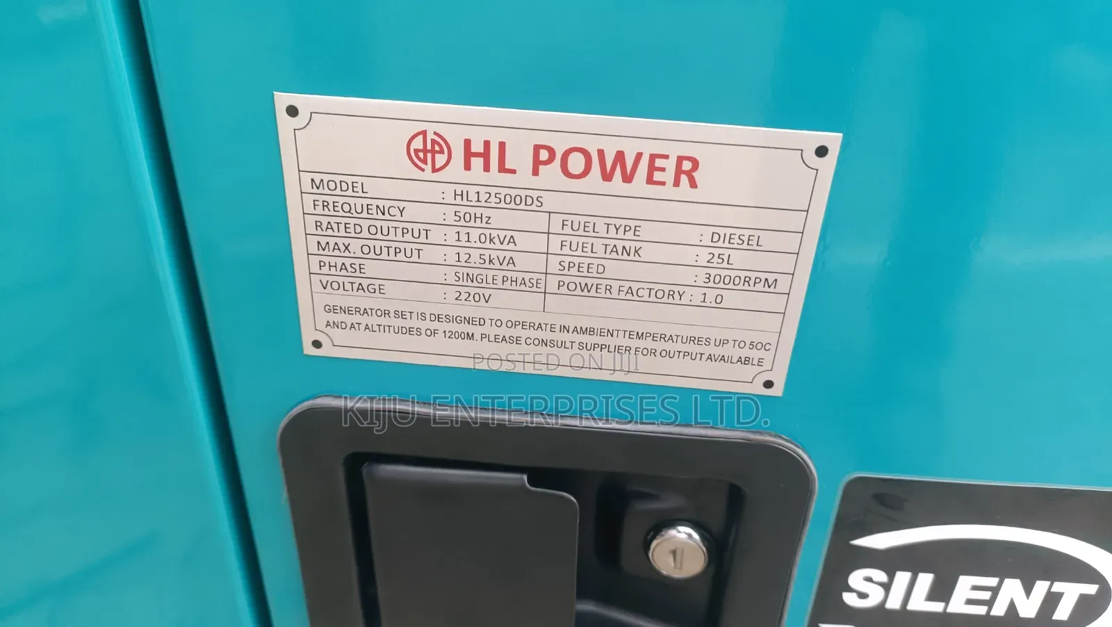 Hl Generator 12.5kva Silent