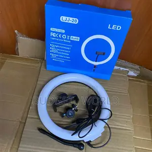 Content Creator 8" Ring Light With 3 Device Holders Adjustable Stan