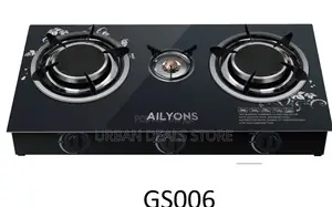Ailyons 3 Burner Glass Top Gas Cooker Infrared Double Burner