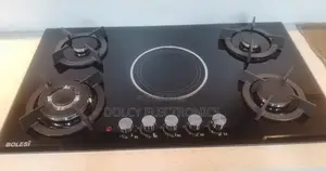 Bolesi Hob 4 Gas Burners +1 Infrared Electric Gas and Wok Burner