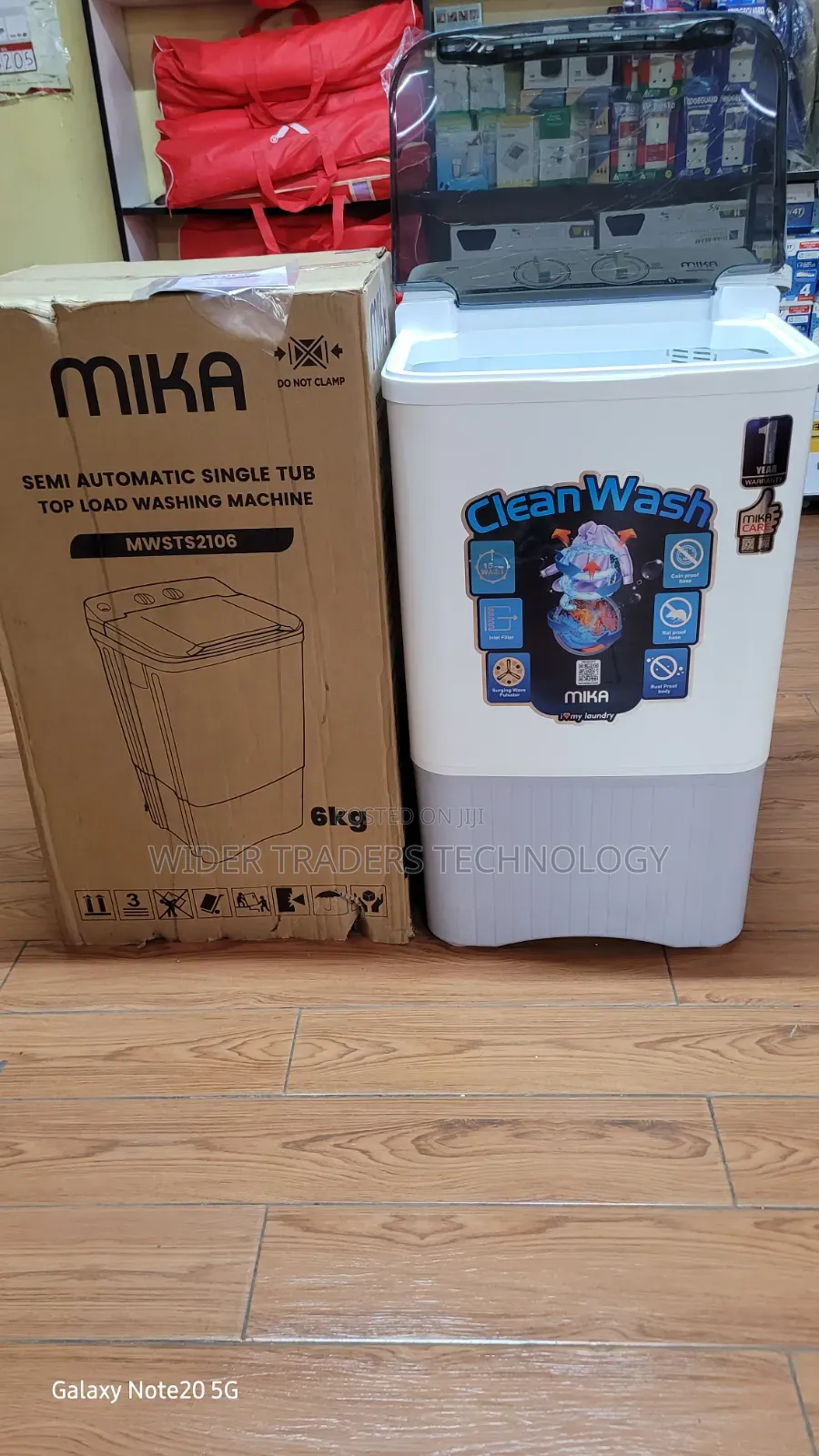 Mika 6kg Semi-Automatic Top-Load Washing Machine, Model Mwsts2106