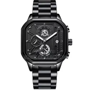 Poedagar Chronograph Black Gents Watch