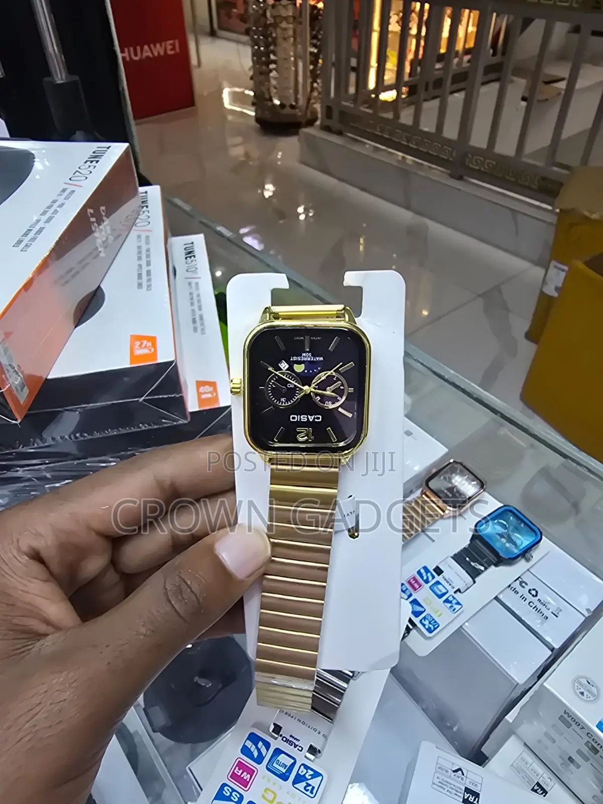 Casio Moon Phase Men Watch Date Display Stainless Steel