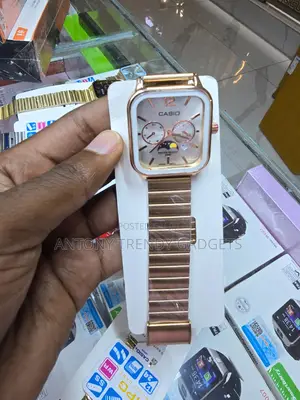 Casio Square Analog Watch Moon Phase Date Display Watch