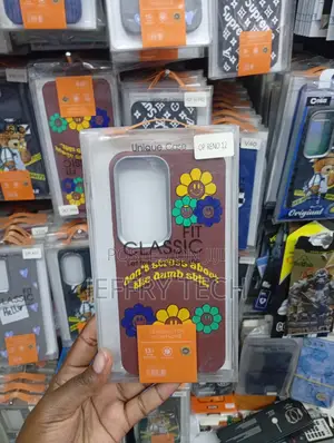Brand Tpu Phone Cover Featuring a Floral Pattern for the Oppo Reno 12.