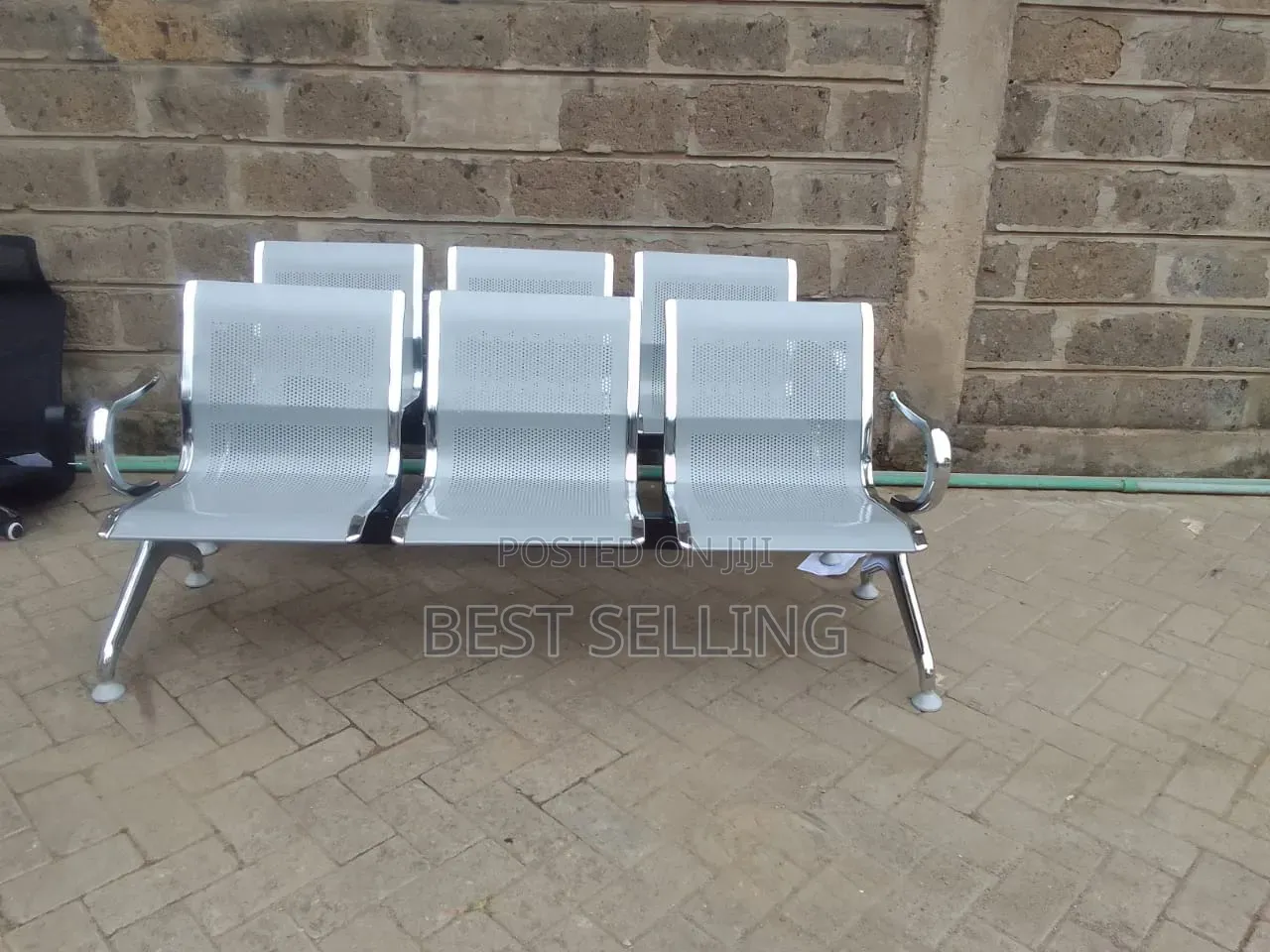 Silver Unpadded Waiting Chairs