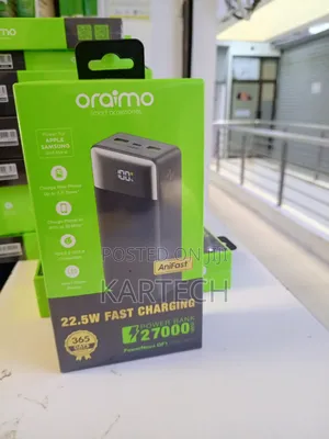 Oraimo 27000mah (99.9wh) Power Bank With 22.5w Anifast