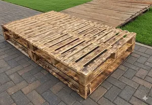 4×6 Pallet Bed-Detachable, Strong Wooden Frame Back-Friendly Comfort
