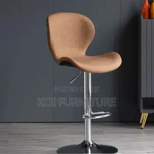 Bar Chairs : Fox Bar Chair With Brown Fabric Upholstery