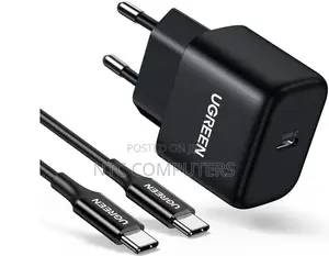 Ugreen Usb-C 25w Pd Charger With C-C 2m Cable Uk Black - Cd250
