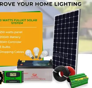 250w Solar Home Lighting System Full Kit