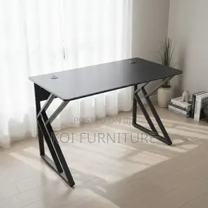 Office Desk : 1.2m G12 Black Computer Desk With Modern Metal Frame