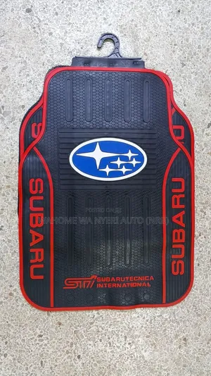 Subaru Premium Floor Mat - Black and Red