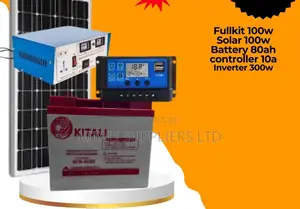 100w Off-Grid Solar Power Kit With 80ah Battery 300w Inverter
