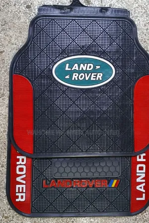 Land Rover Premium Floor Mats - Black Red, Heavy Duty Rubber