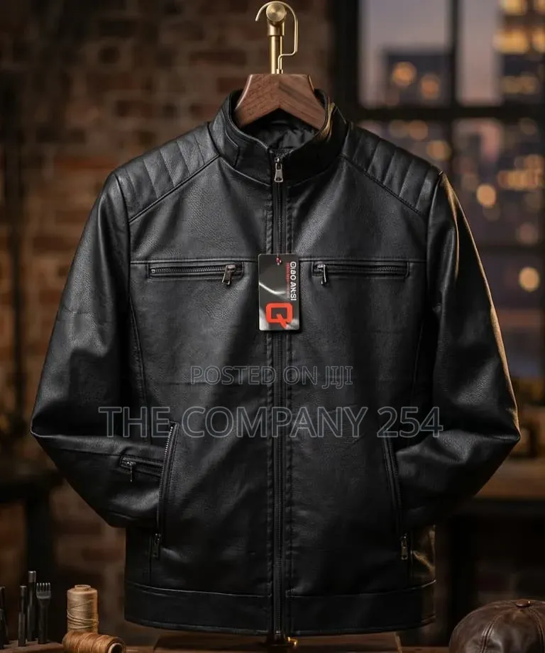 Quality Casual Men Official Leather Jacket Plain Available