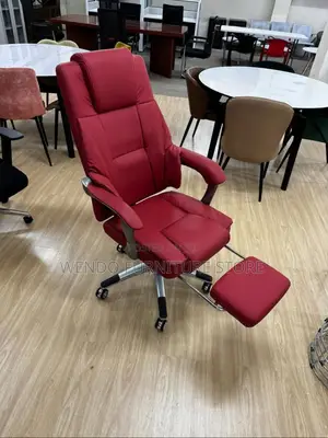 Office Chair; Ergonomic Adjustable Angle Leather Home Office Chairs
