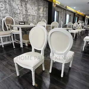 Event Chair: White Louis Style Wedding Chair With Pu Cushion