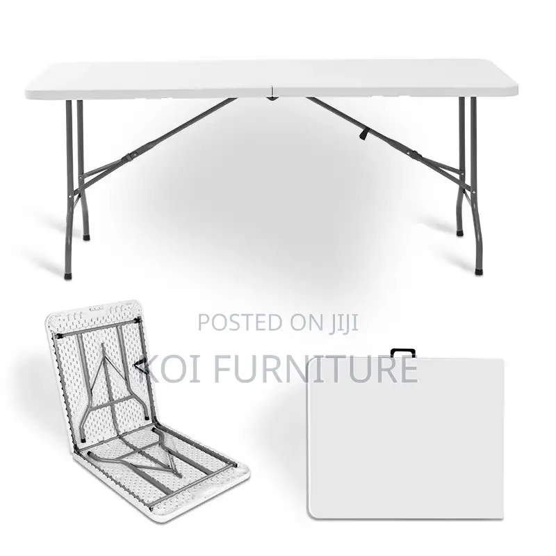 Outdoor Table :6ft Rectangular Foldable Plastic Table