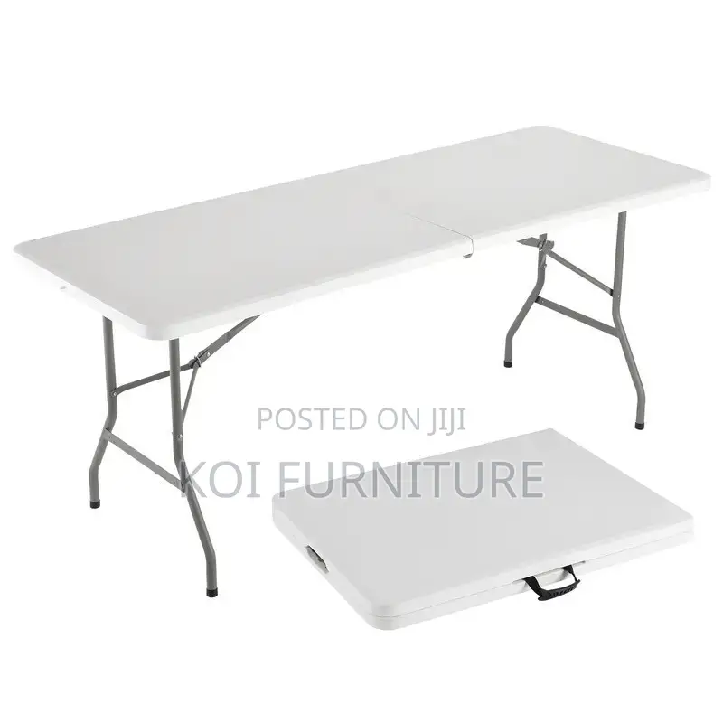 Outdoor Table :6ft Rectangular Foldable Plastic Table