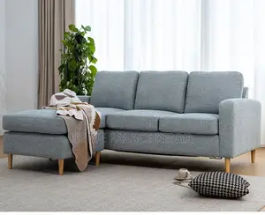 L Seat Sofa: Modern Grey 3 Seater Sofa