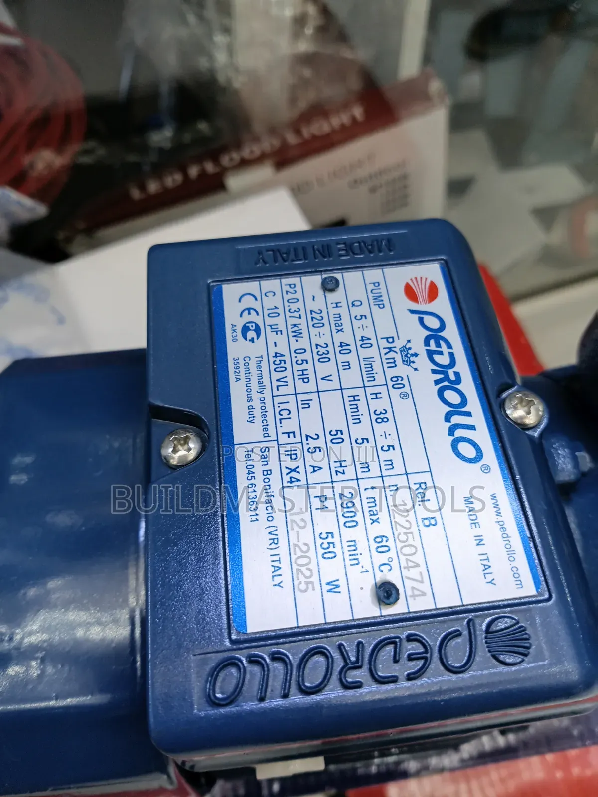 Pedrollo PKM 60 Peripheral Impeller Booster Pump.