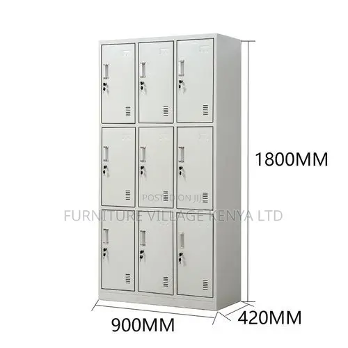 9-Door's White Metal Document File Locker