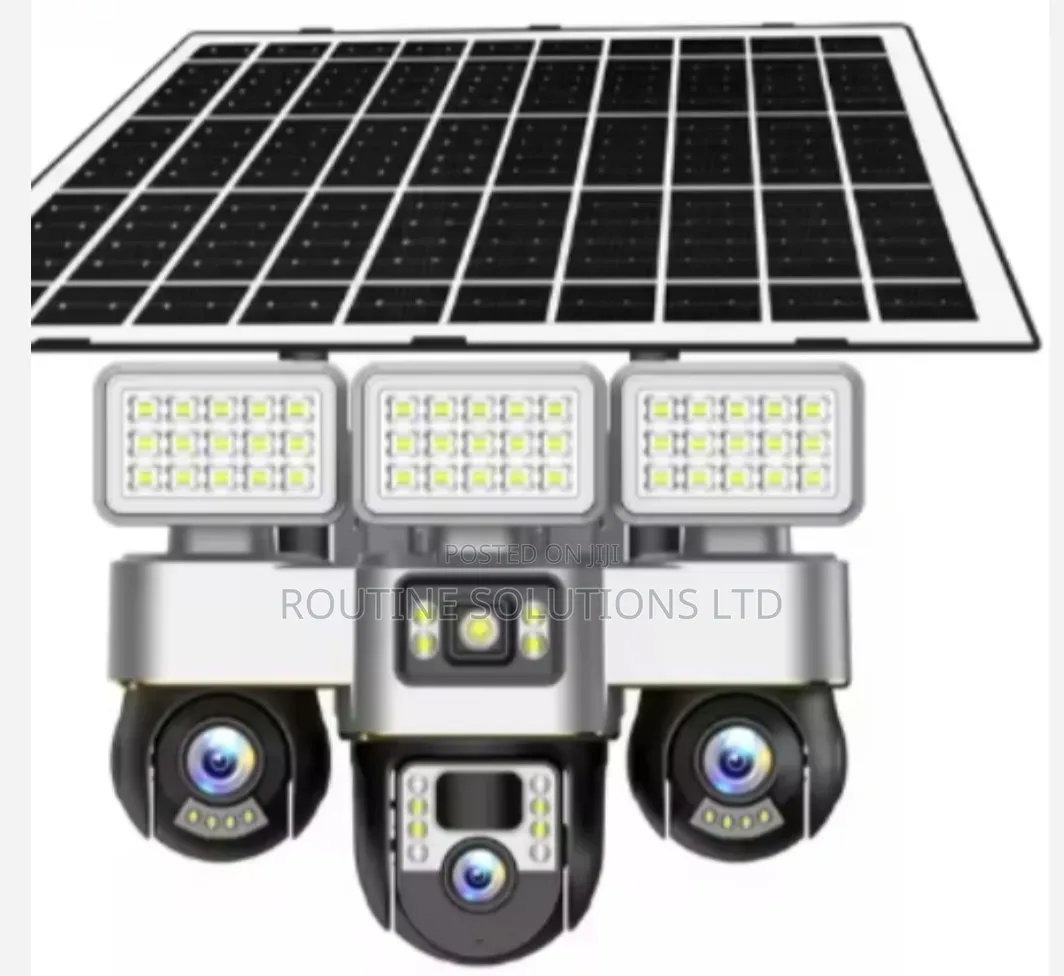 Wifi Tripple Lens Solar Camera With Interigent Lighting Vts30a-W-F