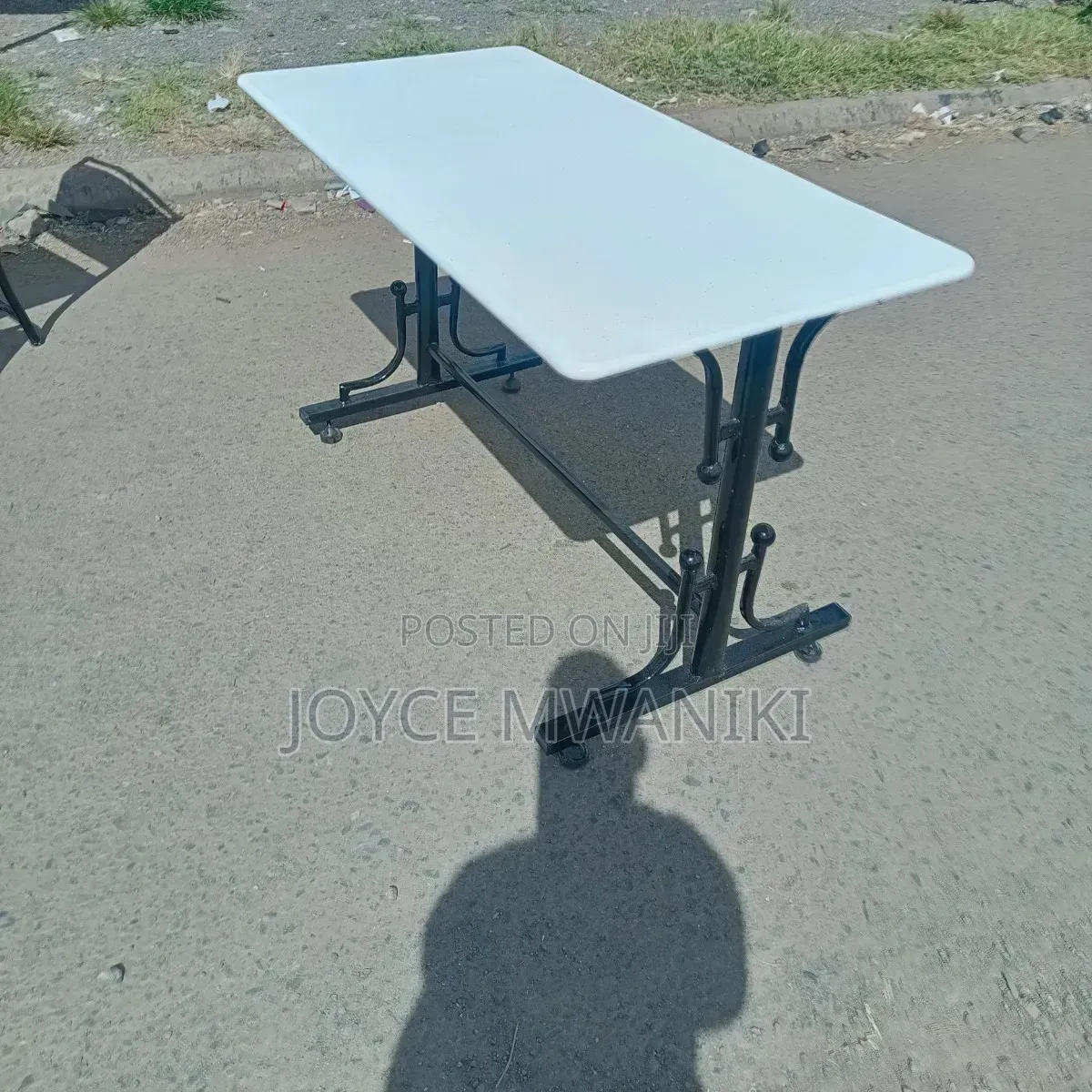 White Restaurant Marble Table 4 by 2 