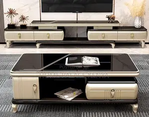 Living Room Set: Designer Tv Cabinet and Coffee Table Set