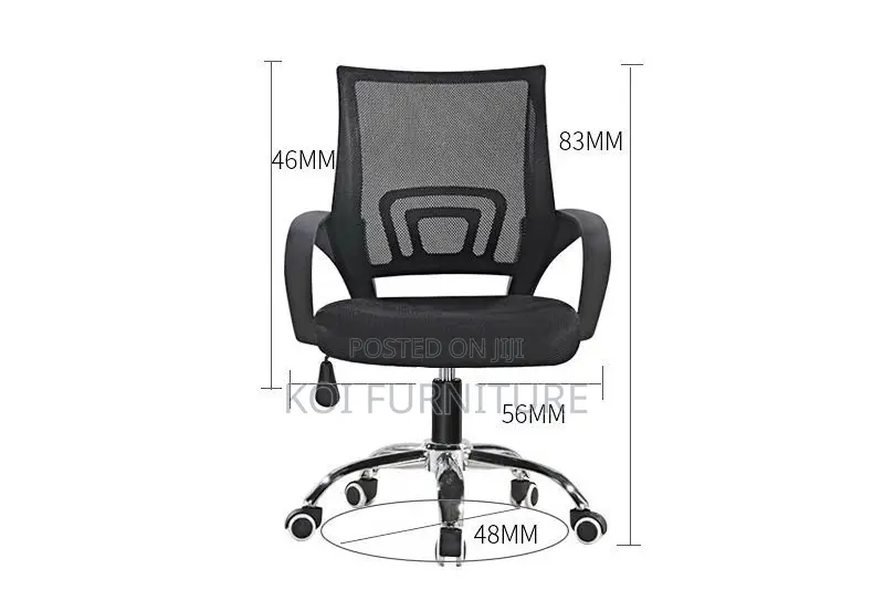 Offce Chairs; Mid Backrest Ergonomic Secretarial Strong Mesh Chairs